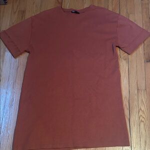 Zara Women's Midi Dress in Rust Size Large